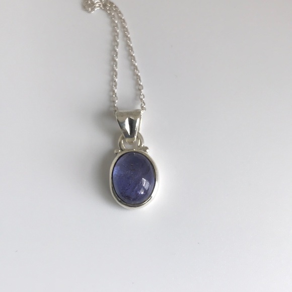 NWT- Sterling Silver & Tanzanite Necklace - Picture 2 of 6